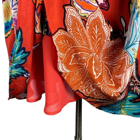 ANTHROPOLOGIE MAEVE LARKHILL SILK FLORAL PAISLEY SLEEVELESS SWING DRESS - Picture 11 of 14